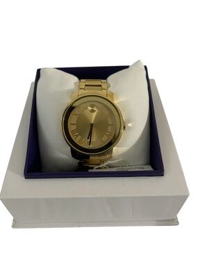 Movado Gold Tone Bracelet Watch